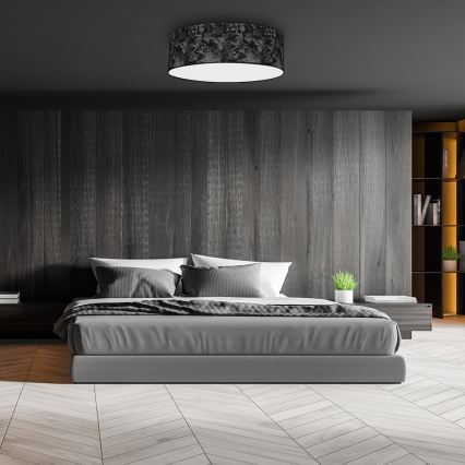 Taklampa  SATINO 3xE27/60W/230V svart /grå
