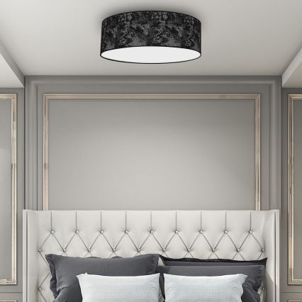 Taklampa  SATINO 3xE27/60W/230V svart /grå