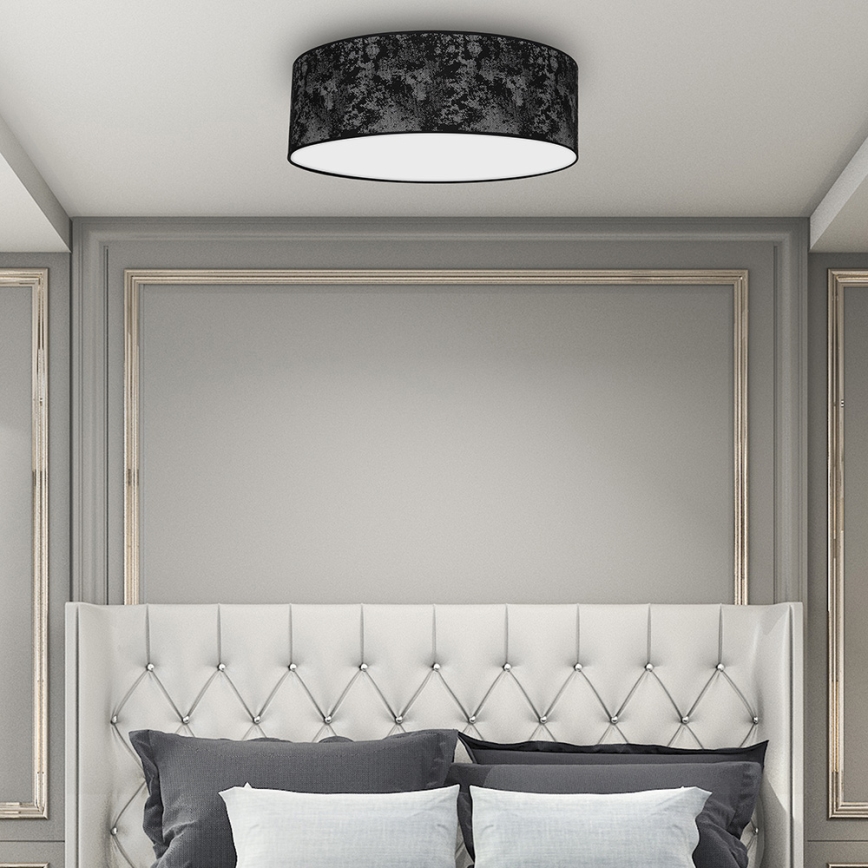 Taklampa  SATINO 3xE27/60W/230V svart /grå