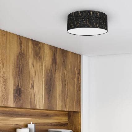 Taklampa  SENSO 2xE27/60W/230V svart  d. 40 cm