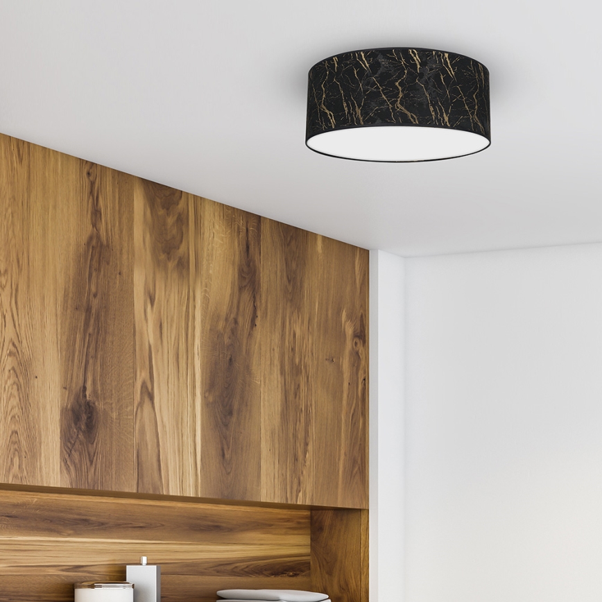 Taklampa  SENSO 2xE27/60W/230V svart  d. 40 cm