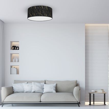 Taklampa  SENSO 2xE27/60W/230V svart  d. 40 cm