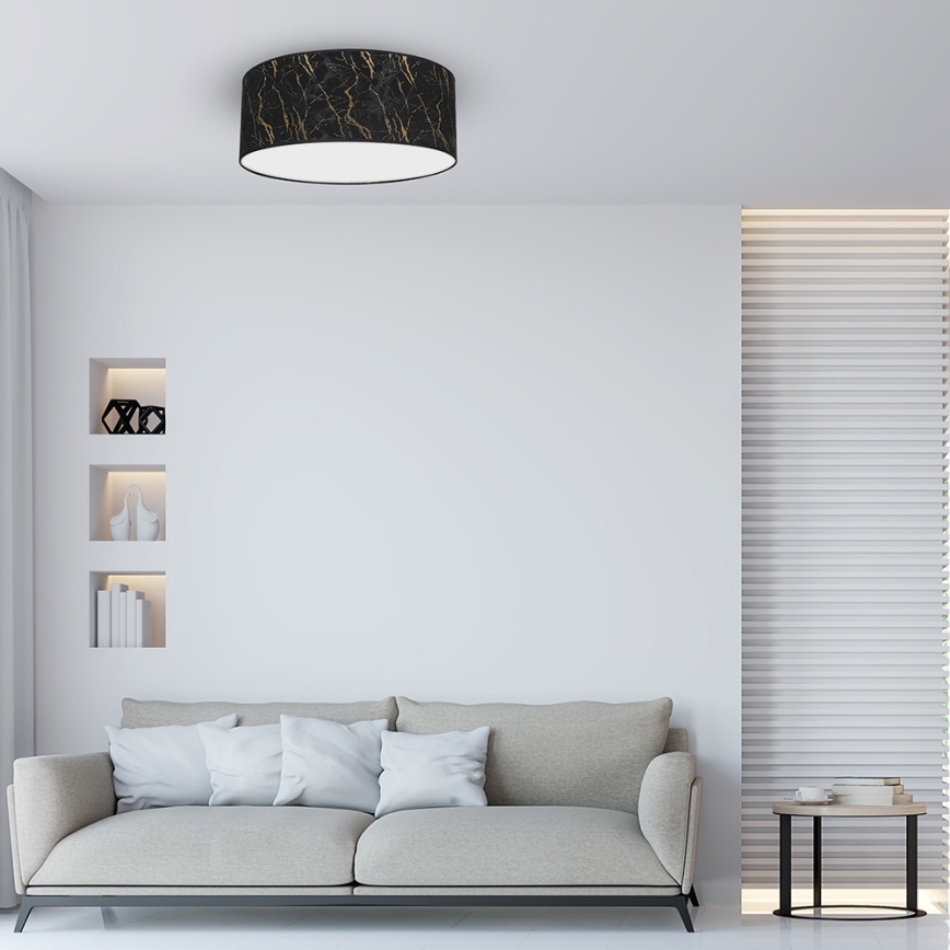 Taklampa  SENSO 2xE27/60W/230V svart  d. 40 cm