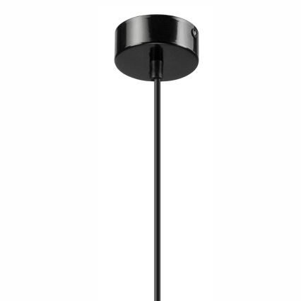 Taklampa på kabel SIMON 1xE27/60W/230V svart/bok