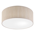 Taklampa SIRJA 1xE27/15W/230V Ø 35 cm beige