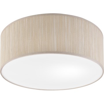 Taklampa SIRJA 1xE27/15W/230V Ø 35 cm beige