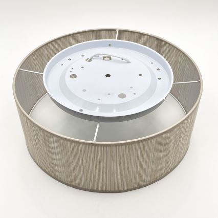 Taklampa SIRJA 1xE27/15W/230V Ø 35 cm beige