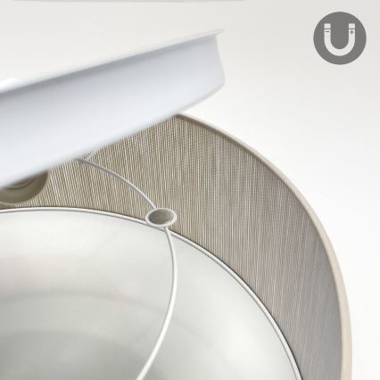 Taklampa SIRJA 1xE27/15W/230V Ø 35 cm beige