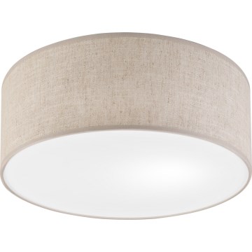 Taklampa SIRJA 1xE27/15W/230V Ø 35 cm beige