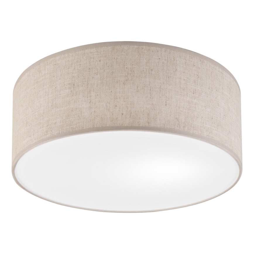 Taklampa SIRJA 1xE27/15W/230V Ø 35 cm beige