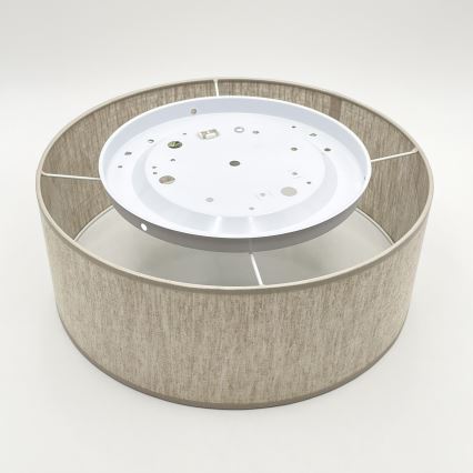 Taklampa SIRJA 1xE27/15W/230V Ø 35 cm beige