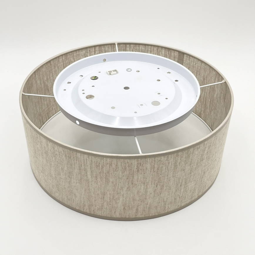 Taklampa SIRJA 1xE27/15W/230V Ø 35 cm beige