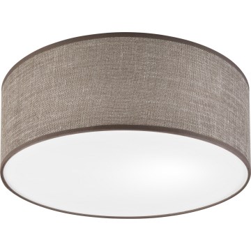 Taklampa SIRJA 1xE27/15W/230V Ø 35 cm brun