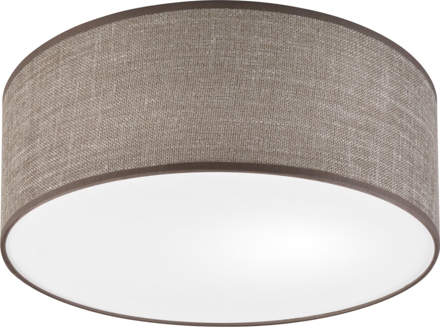 Taklampa SIRJA 1xE27/15W/230V Ø 35 cm brun