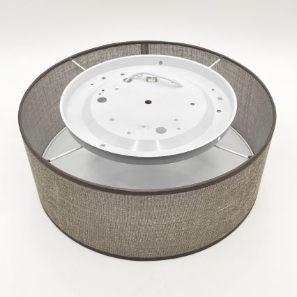 Taklampa SIRJA 1xE27/15W/230V Ø 35 cm brun