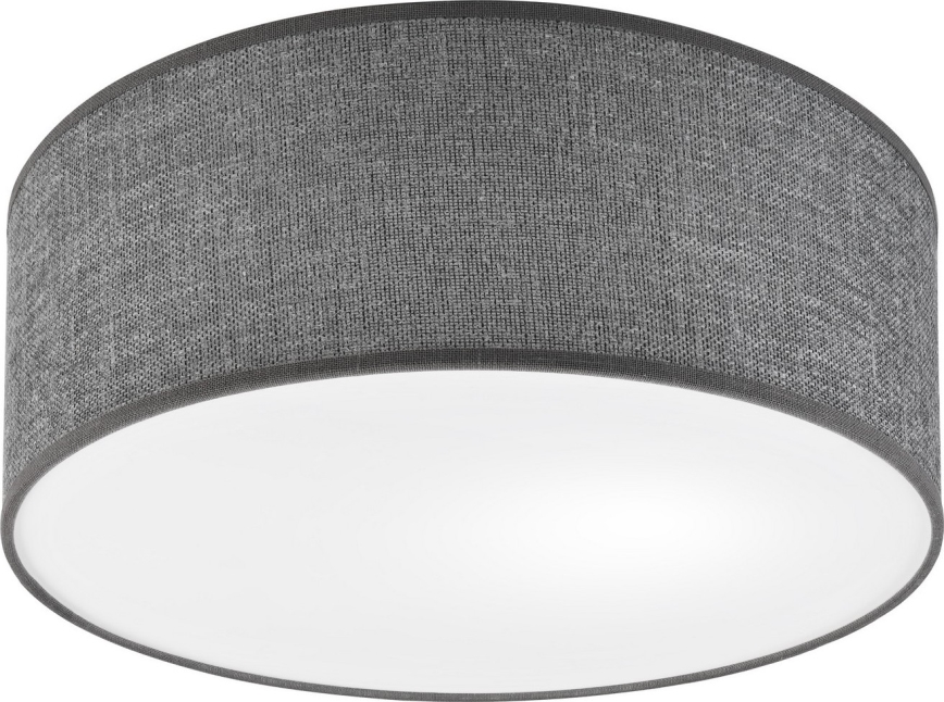 Taklampa SIRJA 1xE27/15W/230V Ø 35 cm grå