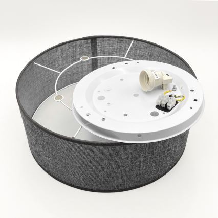 Taklampa SIRJA 1xE27/15W/230V Ø 35 cm grå