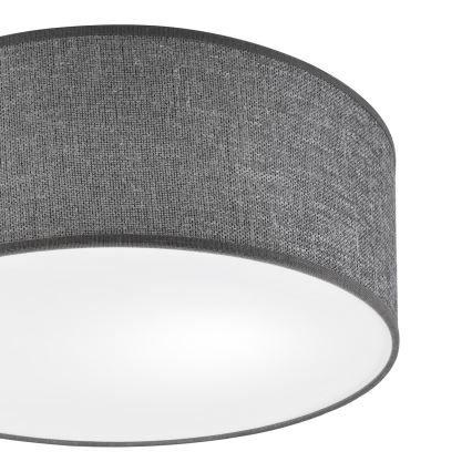 Taklampa SIRJA 1xE27/15W/230V Ø 35 cm grå