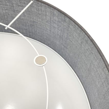 Taklampa SIRJA 1xE27/15W/230V Ø 35 cm grå