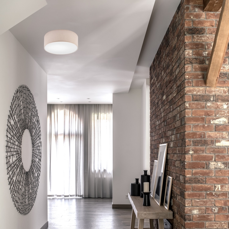 Taklampa SIRJA 1xE27/60W/230V diameter 35 cm beige