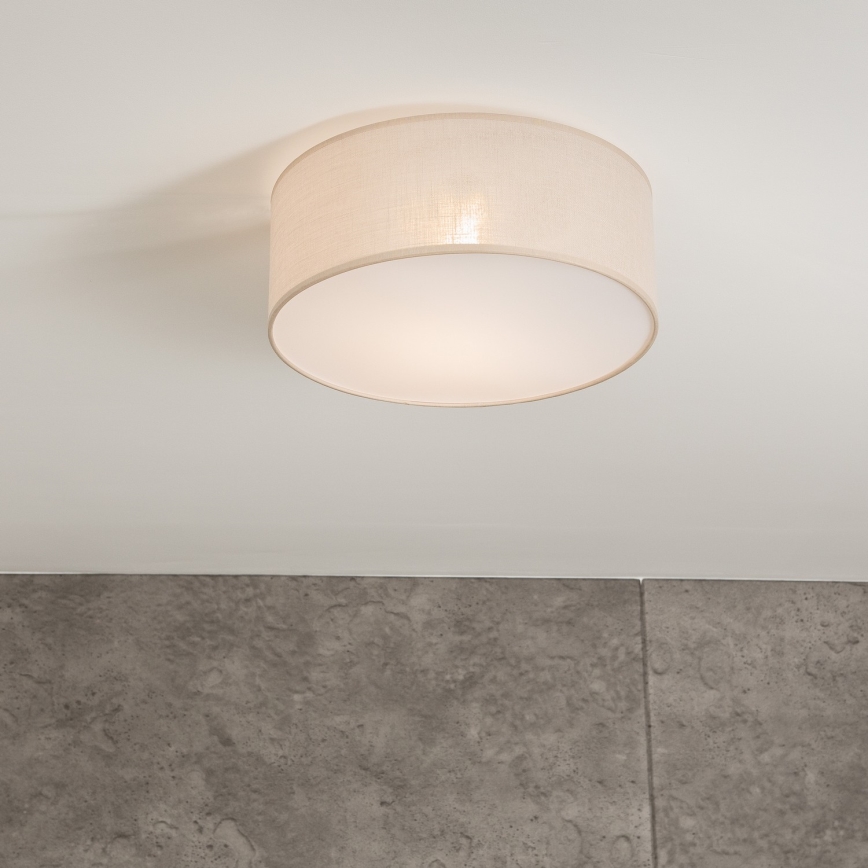 Taklampa SIRJA 1xE27/60W/230V diameter 35 cm krämig