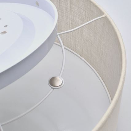 Taklampa SIRJA 1xE27/60W/230V diameter 35 cm krämig