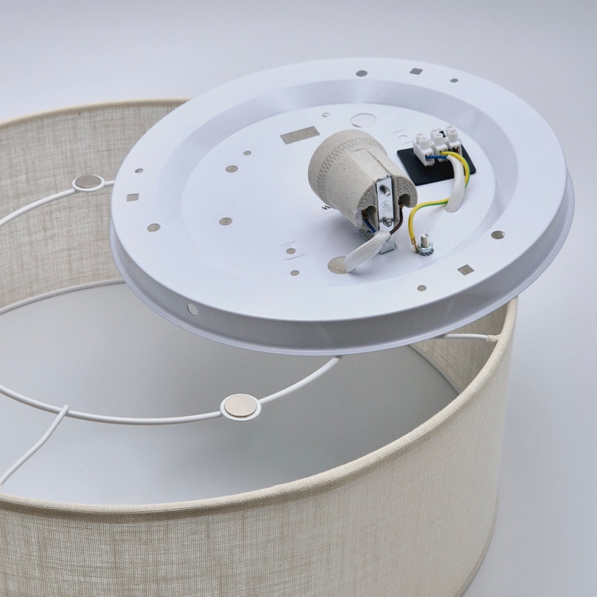 Taklampa SIRJA 1xE27/60W/230V diameter 35 cm krämig