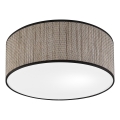 Taklampa SIRJA 2xE27/15W/230V Ø 35 cm brun