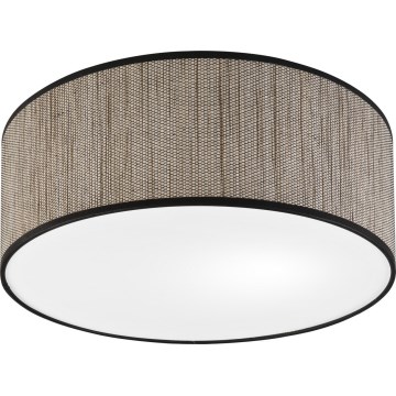 Taklampa SIRJA 2xE27/15W/230V Ø 35 cm brun
