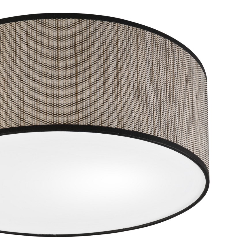 Taklampa SIRJA 2xE27/15W/230V Ø 35 cm brun