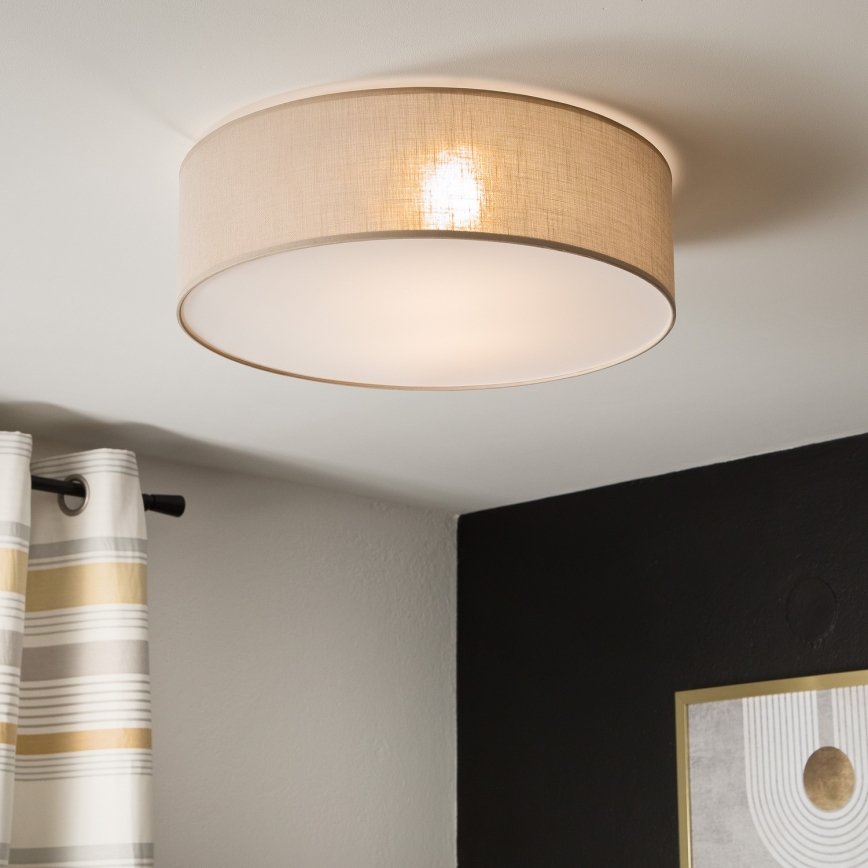 Taklampa SIRJA 2xE27/60W/230V d. 45 cm beige