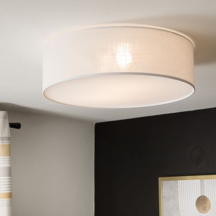 Taklampa SIRJA 2xE27/60W/230V d. 45 cm vit