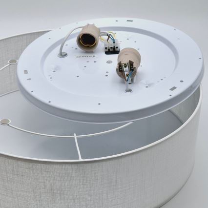 Taklampa SIRJA 2xE27/60W/230V Ø 45 cm vit