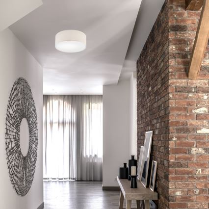 Taklampa SIRJA DOUBLE 2xE27/15W/230V diameter 35 cm grädde