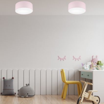 Taklampa SIRJA PASTEL 1xE27/60W/230V diameter 35 cm rosa