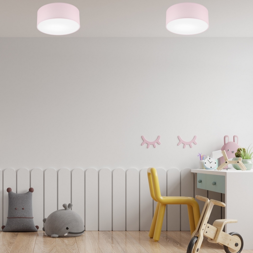 Taklampa SIRJA PASTEL 1xE27/60W/230V diameter 35 cm rosa