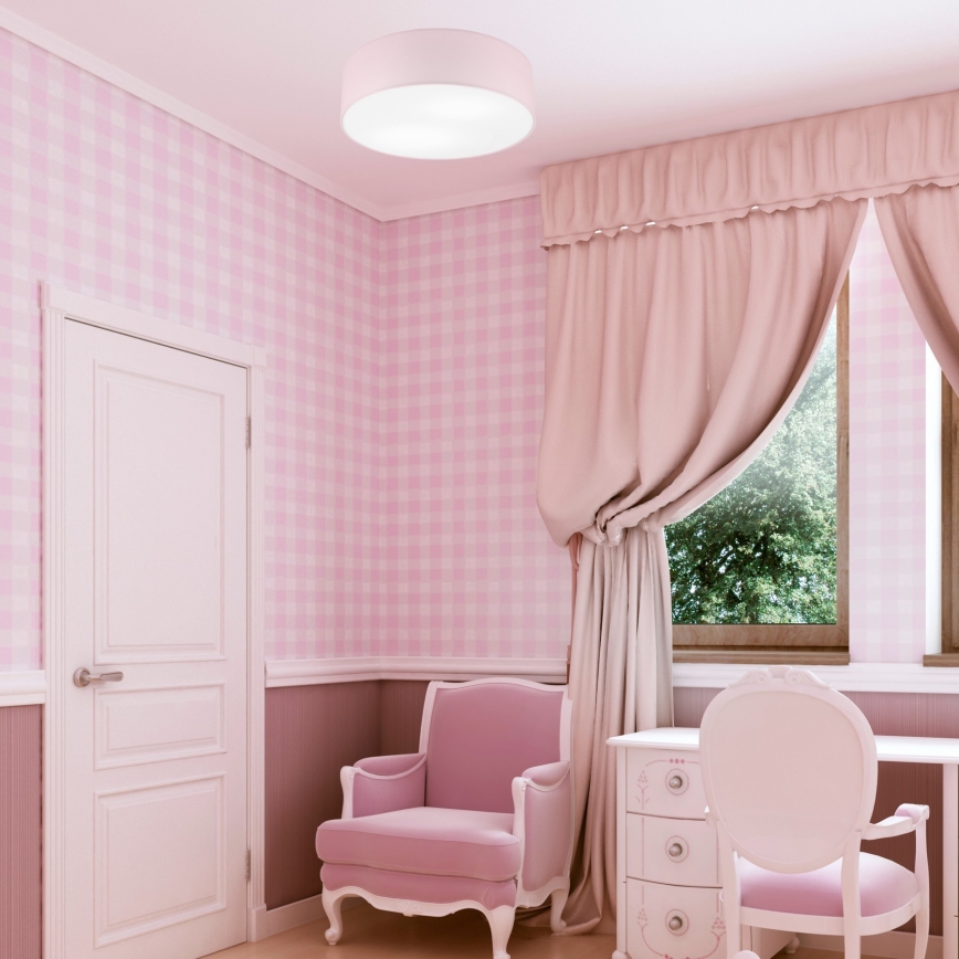 Taklampa SIRJA PASTEL 2xE27/60W/230V diameter 45 cm rosa