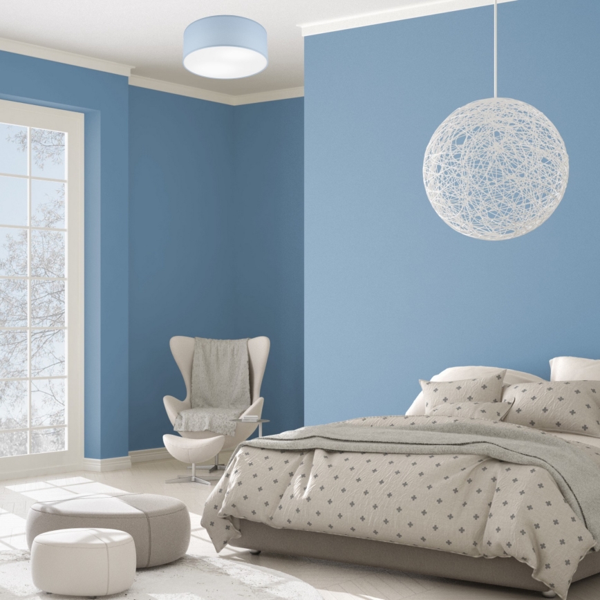 Taklampa SIRJA PASTEL DOUBLE 2xE27/15W/230V diameter 35 cm blå
