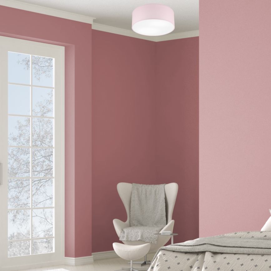 Taklampa SIRJA PASTEL DOUBLE 2xE27/15W/230V diameter 35 cm rosa