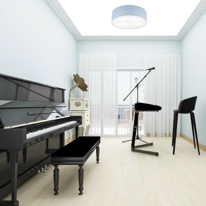 Taklampa SIRJA PASTEL DOUBLE 4xE27/15W/230V diameter 45 cm blå