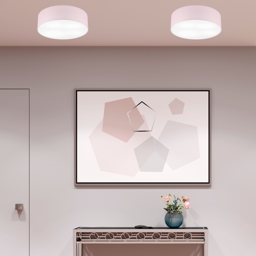 Taklampa SIRJA PASTEL DOUBLE 4xE27/15W/230V diameter 45 cm rosa