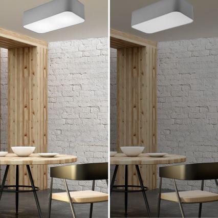 Taklampa SIRJA SQUARE 2xE27/15W/230V grå