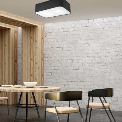 Taklampa SIRJA SQUARE 2xE27/15W/230V svart