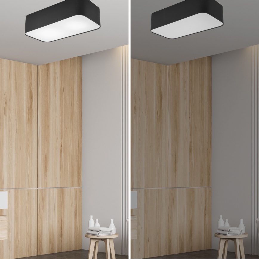 Taklampa SIRJA SQUARE 2xE27/15W/230V svart