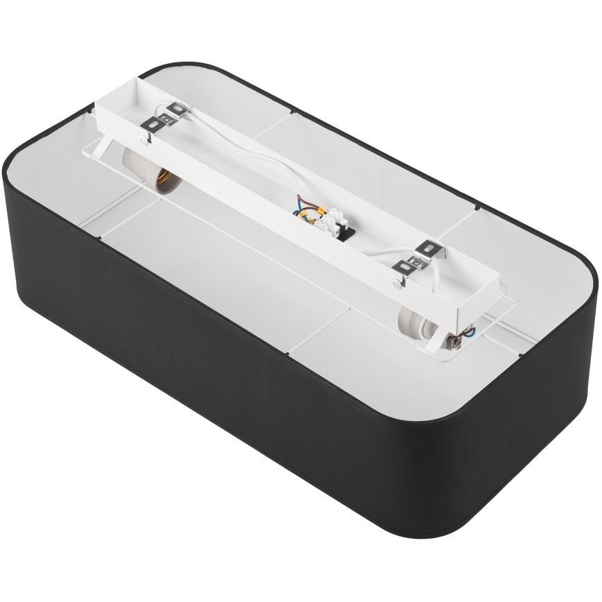 Taklampa SIRJA SQUARE 2xE27/15W/230V svart