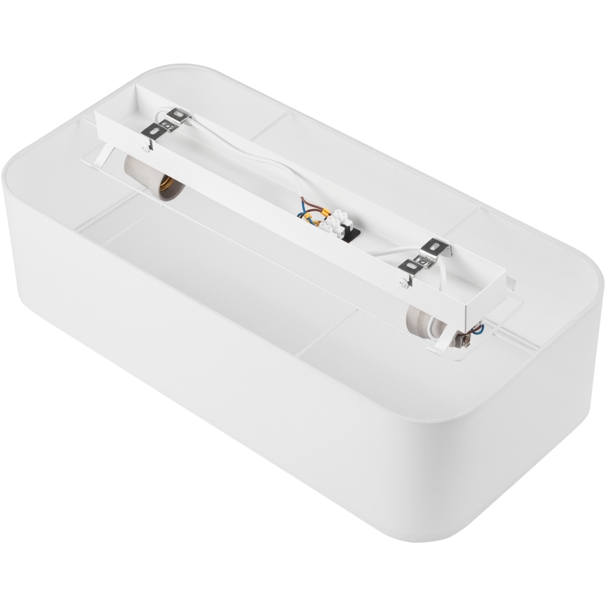 Taklampa SIRJA SQUARE 2xE27/15W/230V vit