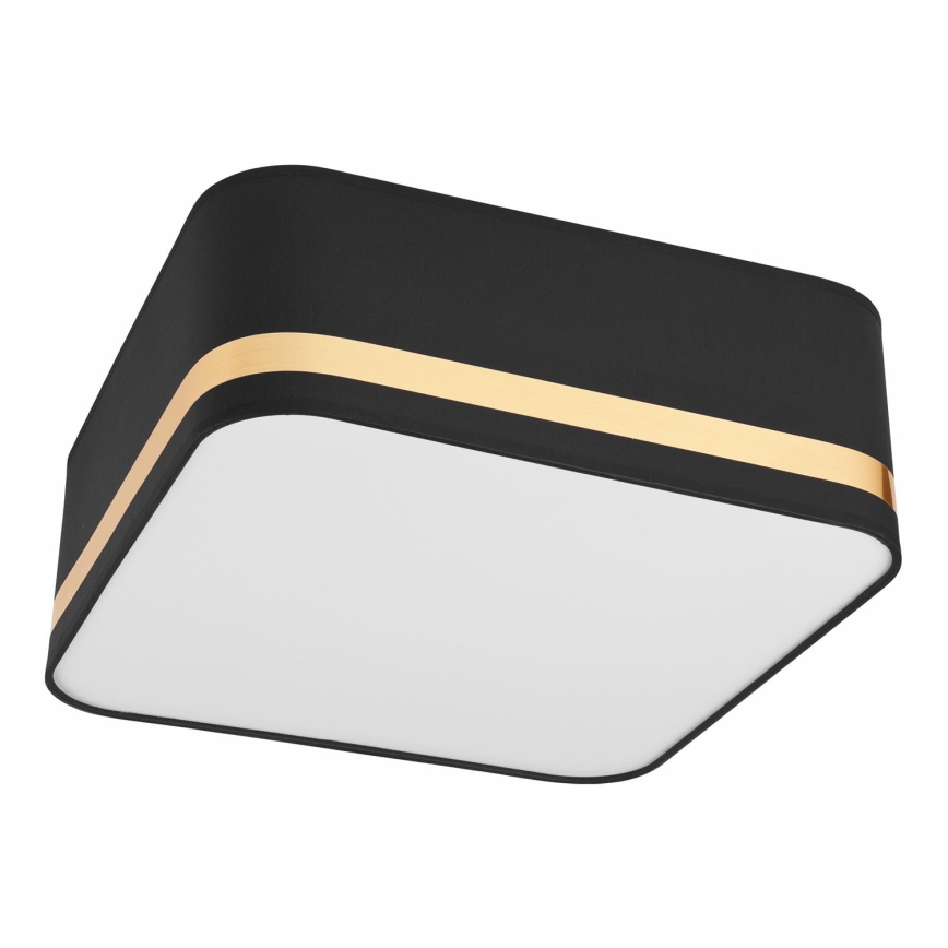 Taklampa SIRJA SQUARE 2xE27/60W/230V 35x35 cm svart