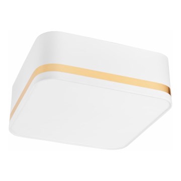 Taklampa SIRJA SQUARE 2xE27/60W/230V 35x35 cm vit
