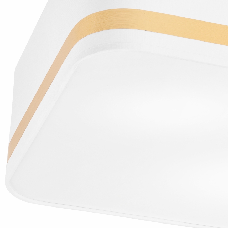 Taklampa SIRJA SQUARE 2xE27/60W/230V 35x35 cm vit