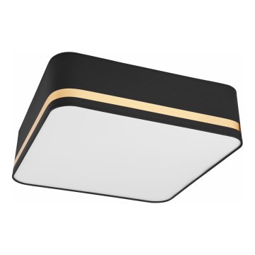 Taklampa SIRJA SQUARE 4xE27/60W/230V 45x45 cm svart